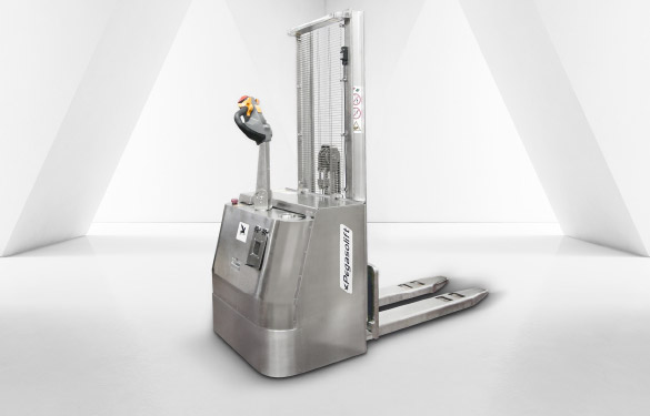 Pegsaolift PL electric pallet stacker in stainless steel